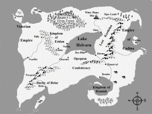 Fantasy Map for The Warders series