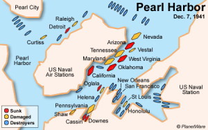 map of pearl harbor damage