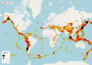 Earthquakes since 1900